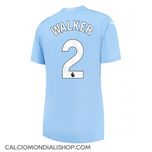 Maglie da calcio Manchester City Kyle Walker #2 Prima Maglia Femminile 2023-24 Manica Corta